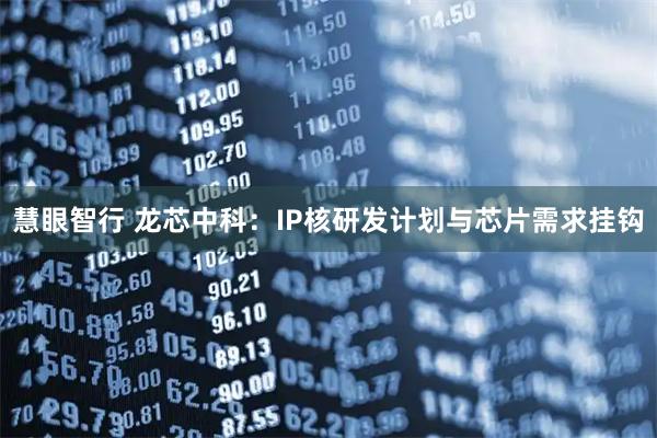 慧眼智行 龙芯中科：IP核研发计划与芯片需求挂钩